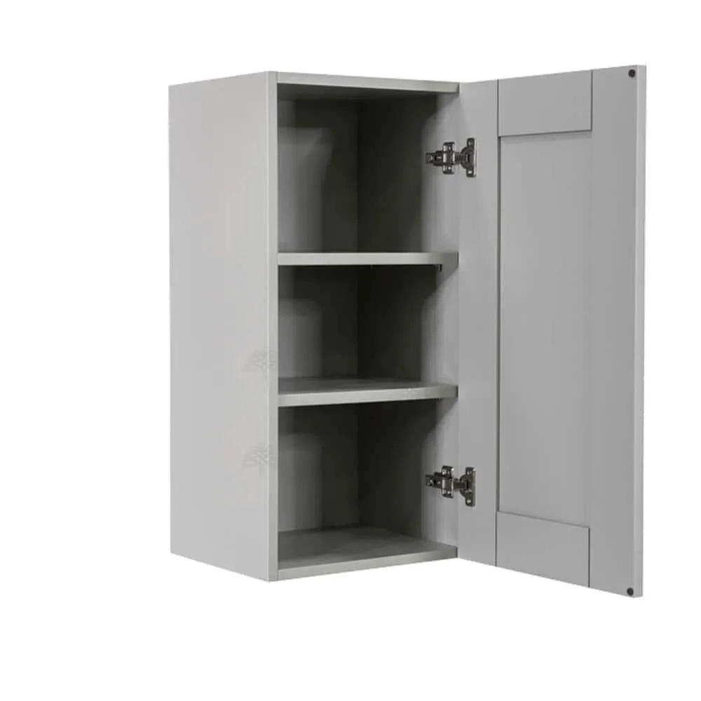 LIFEART CABINETRY Anchester Assembled 12x36x12 in. Wall Cabinet with 1 Door 2 Shelves in Light Gray, photo 3 of 6