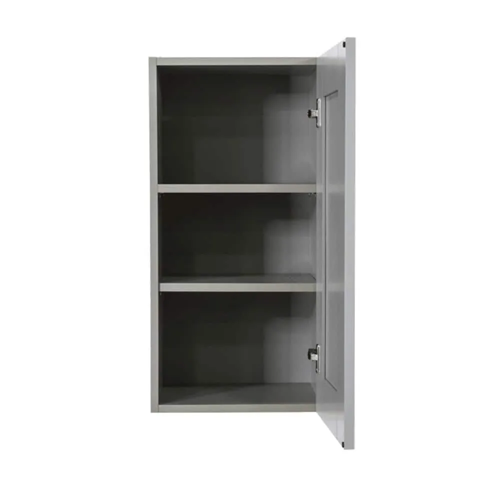 LIFEART CABINETRY Anchester Assembled 12x36x12 in. Wall Cabinet with 1 Door 2 Shelves in Light Gray, photo 2 of 6