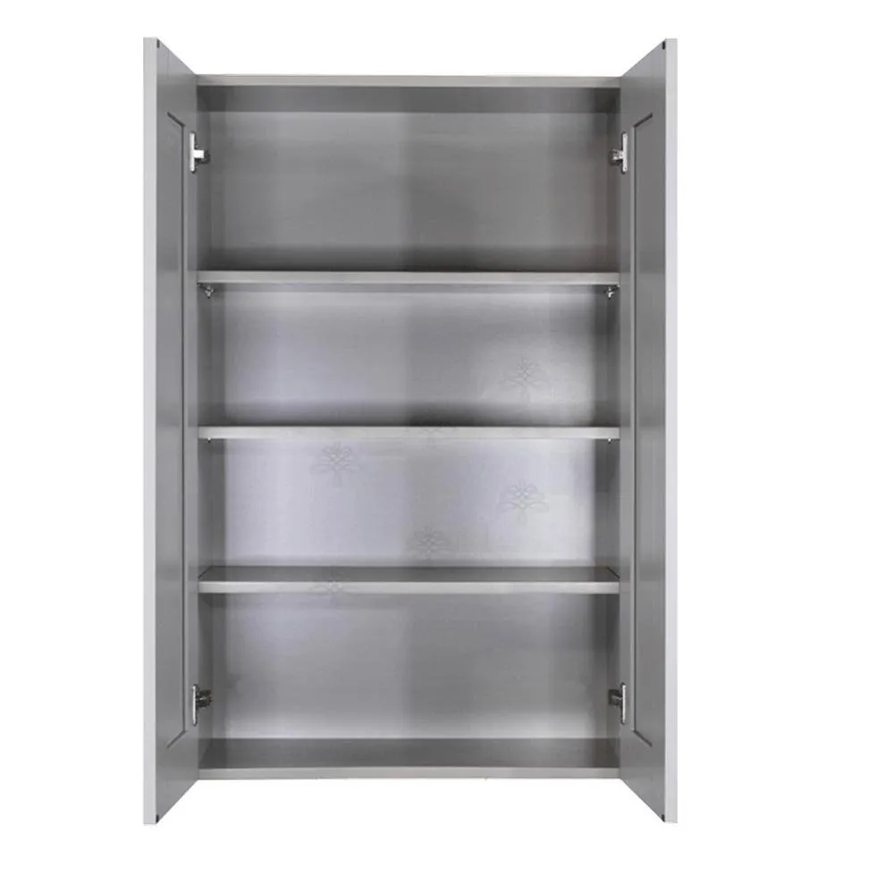LIFEART CABINETRY Anchester Assembled 24x42x12 in. Wall Cabinet with 2 Doors 3 Shelves in Light Gray, photo 3 of 7