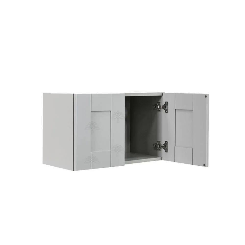 LIFEART CABINETRY Anchester Assembled 36x15x24 in. Wall Cabinet with 2 Doors No Shelf in Light Gray, photo 4 of 7