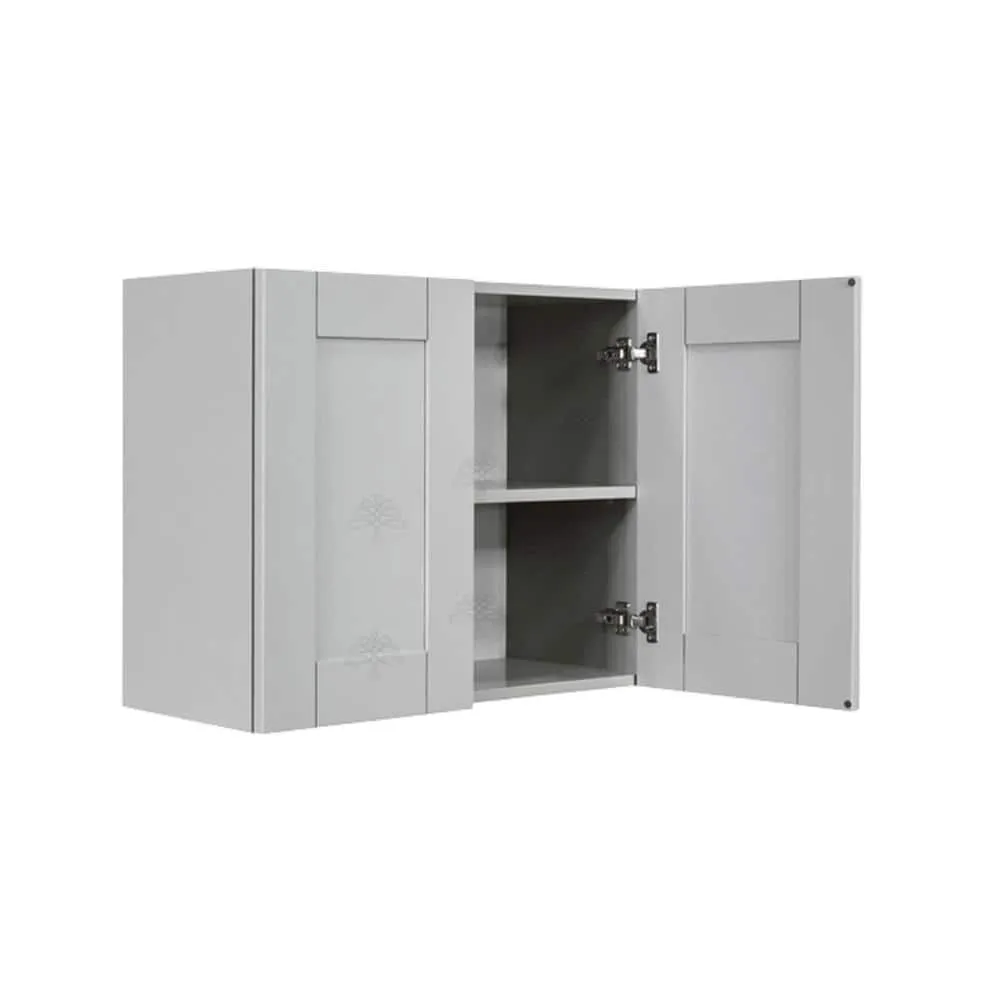 LIFEART CABINETRY Anchester Assembled 36x21x24 in. Wall Cabinet with 2 Doors 1 Shelf in Light Gray, photo 3 of 6