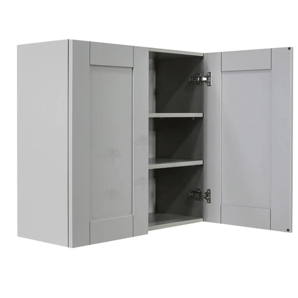 LIFEART CABINETRY Anchester Assembled 36x36x12 in. Wall Cabinet with 2 Doors 2 Shelves in Light Gray, photo 4 of 7