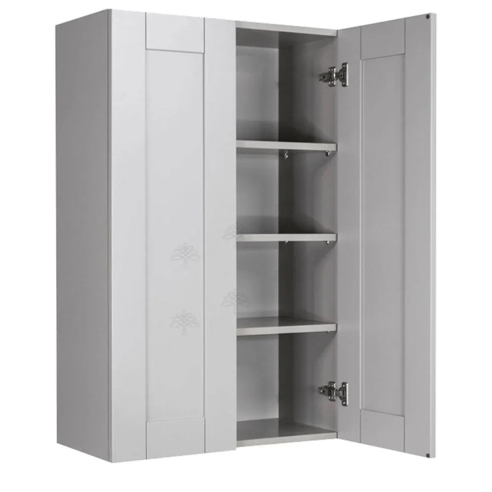 LIFEART CABINETRY Anchester Assembled 36x42x12 in. Wall Cabinet with 2 Doors 3 Shelves in Light Gray, photo 4 of 7