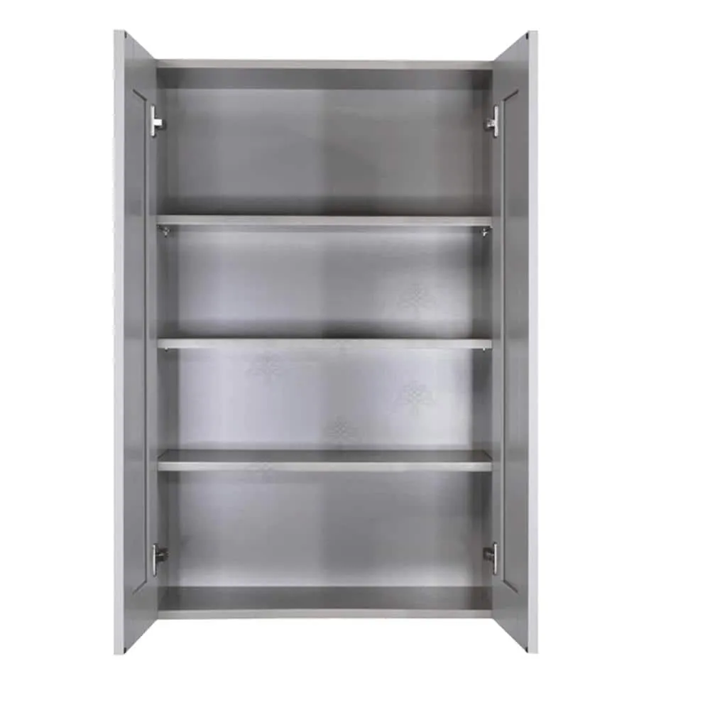 LIFEART CABINETRY Anchester Assembled 36x42x12 in. Wall Cabinet with 2 Doors 3 Shelves in Light Gray, photo 3 of 7