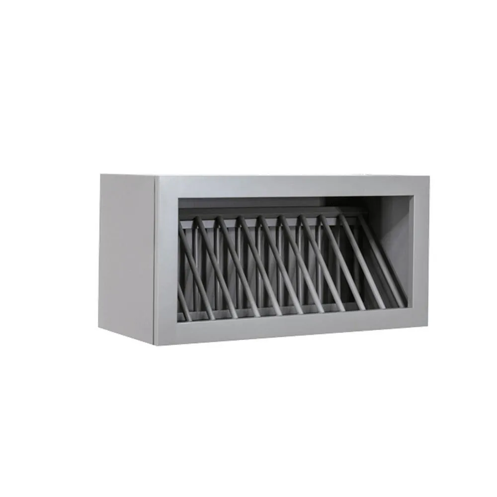 LIFEART CABINETRY Anchester Assembled 30x15x12 in. Wall Dish Holder Cabinet in Light Gray, photo 3 of 6
