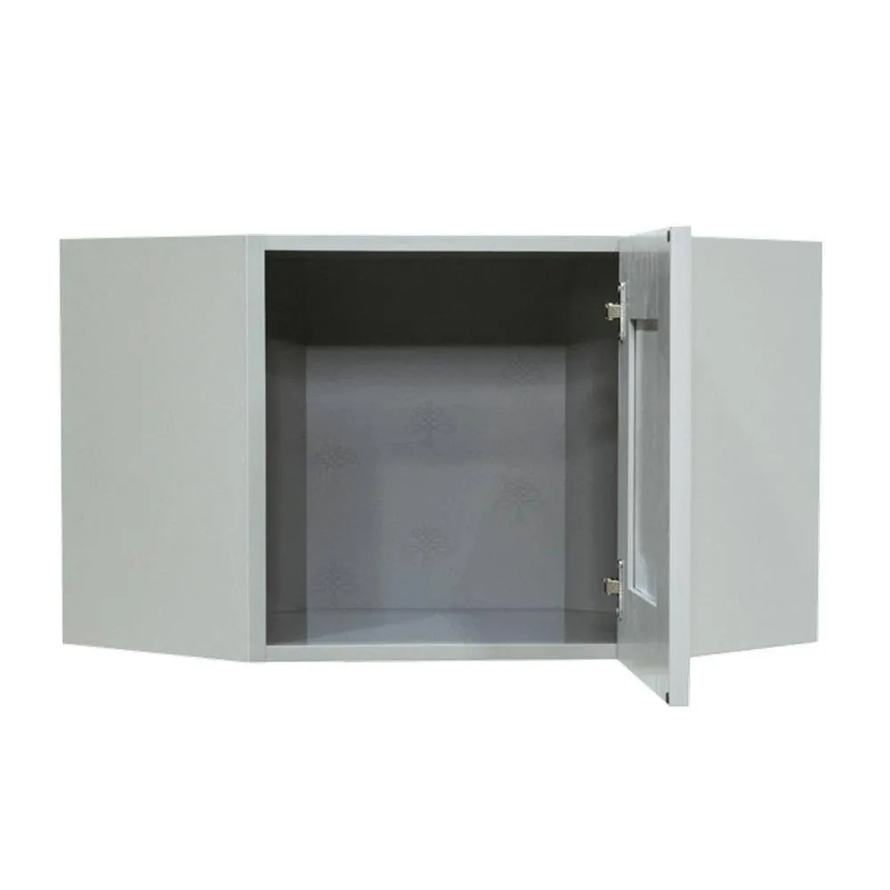 LIFEART CABINETRY Anchester Assembled 24x12x12 in. Wall Diagonal Cabinet with 1 Door in Light Gray, photo 2 of 6