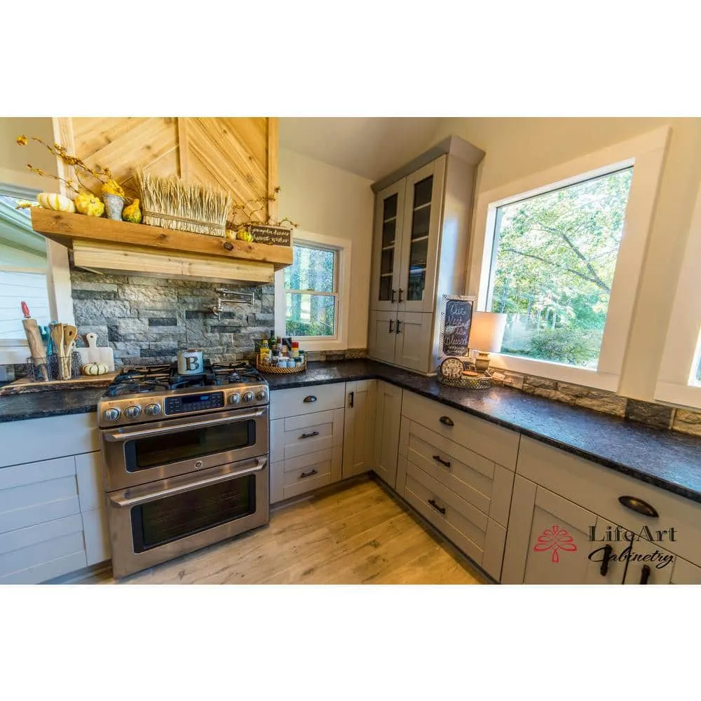 LIFEART CABINETRY Anchester Assembled 18x36x12 in. Wall Mullion Door Cabinet with 1 Door 2 Shelves in Light Gray, photo 6 of 6