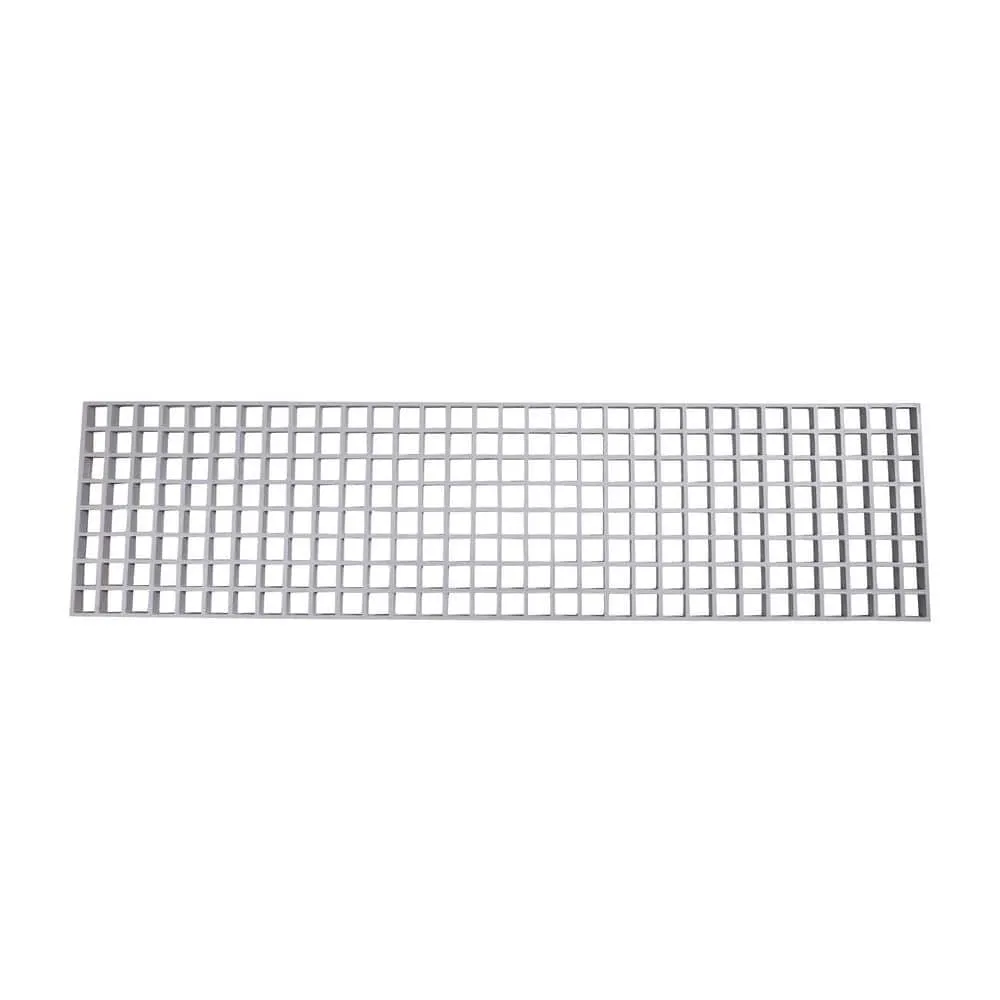 Wellco Fiberglass Molded Grating Composite for Floors Outdoor Drain Cover Deck Tile, 1.5x1.5x1in, 1x4ft, Gray, Gritted, photo 2 of 7
