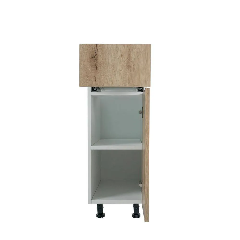 Cambridge Radiance 15 in. W x 24 in. D x 34.50 in. H Ready to Assemble Slab Base Kitchen Cabinet in Light Oak, photo 7 of 10