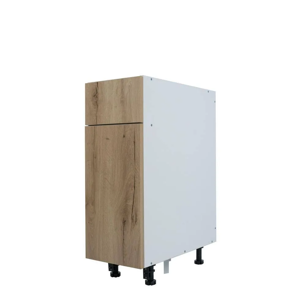 Cambridge Radiance 21 in. W x 24 in. D x 34.50 in. H Ready to Assemble Slab Base Kitchen Cabinet in Light Oak, photo 5 of 10