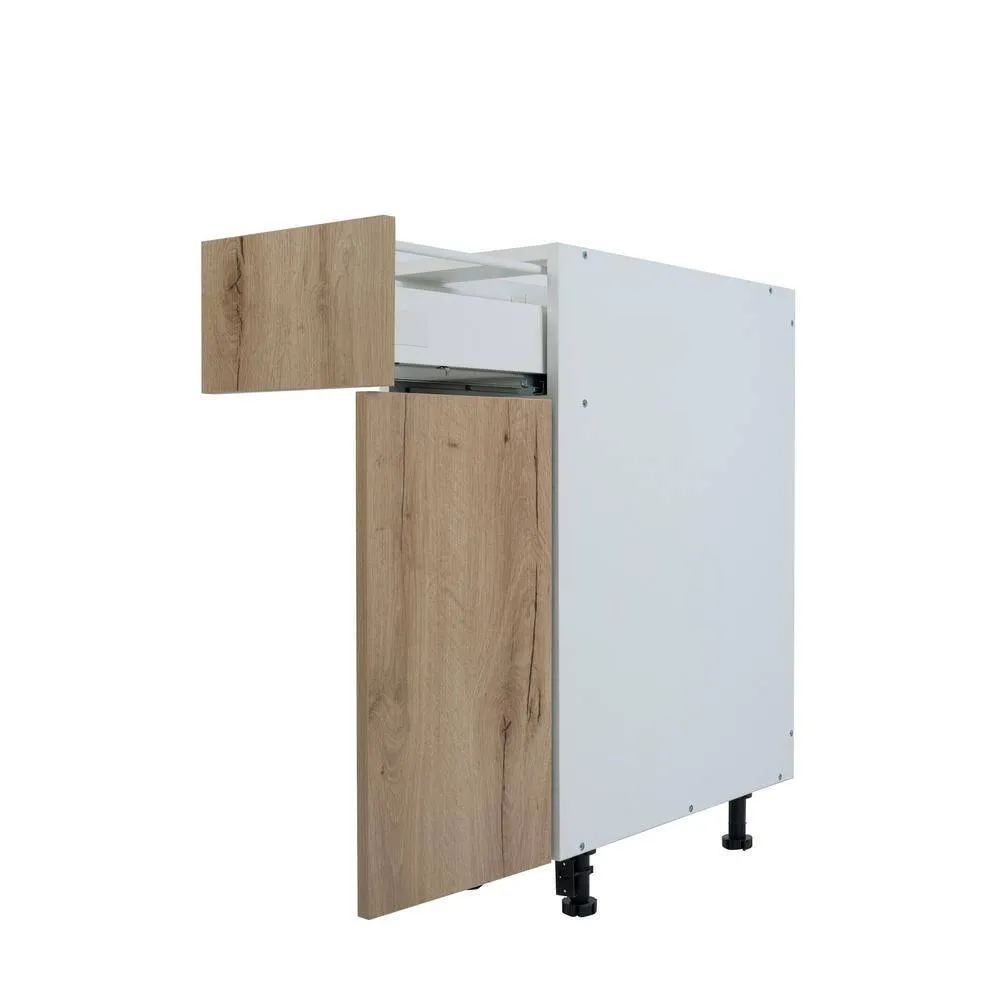 Cambridge Radiance 21 in. W x 24 in. D x 34.50 in. H Ready to Assemble Slab Base Kitchen Cabinet in Light Oak, photo 6 of 10
