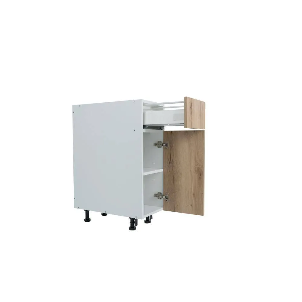 Cambridge Radiance 21 in. W x 24 in. D x 34.50 in. H Ready to Assemble Slab Base Kitchen Cabinet in Light Oak, photo 8 of 10