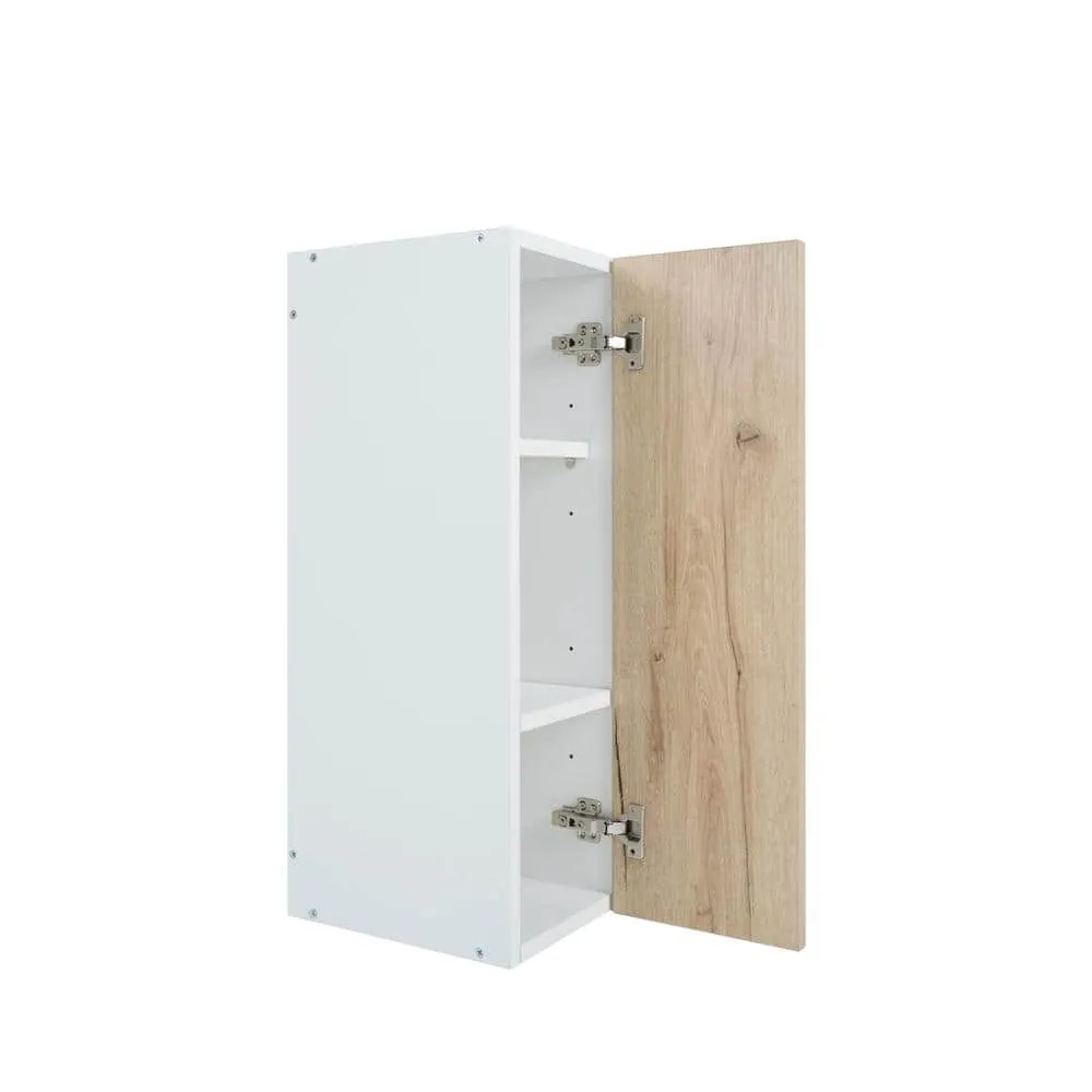 Cambridge Radiance 21 in. W x 12 in. D x 30 in. H Ready to Assemble Slab Wall Kitchen Cabinet in Light Oak, photo 7 of 11