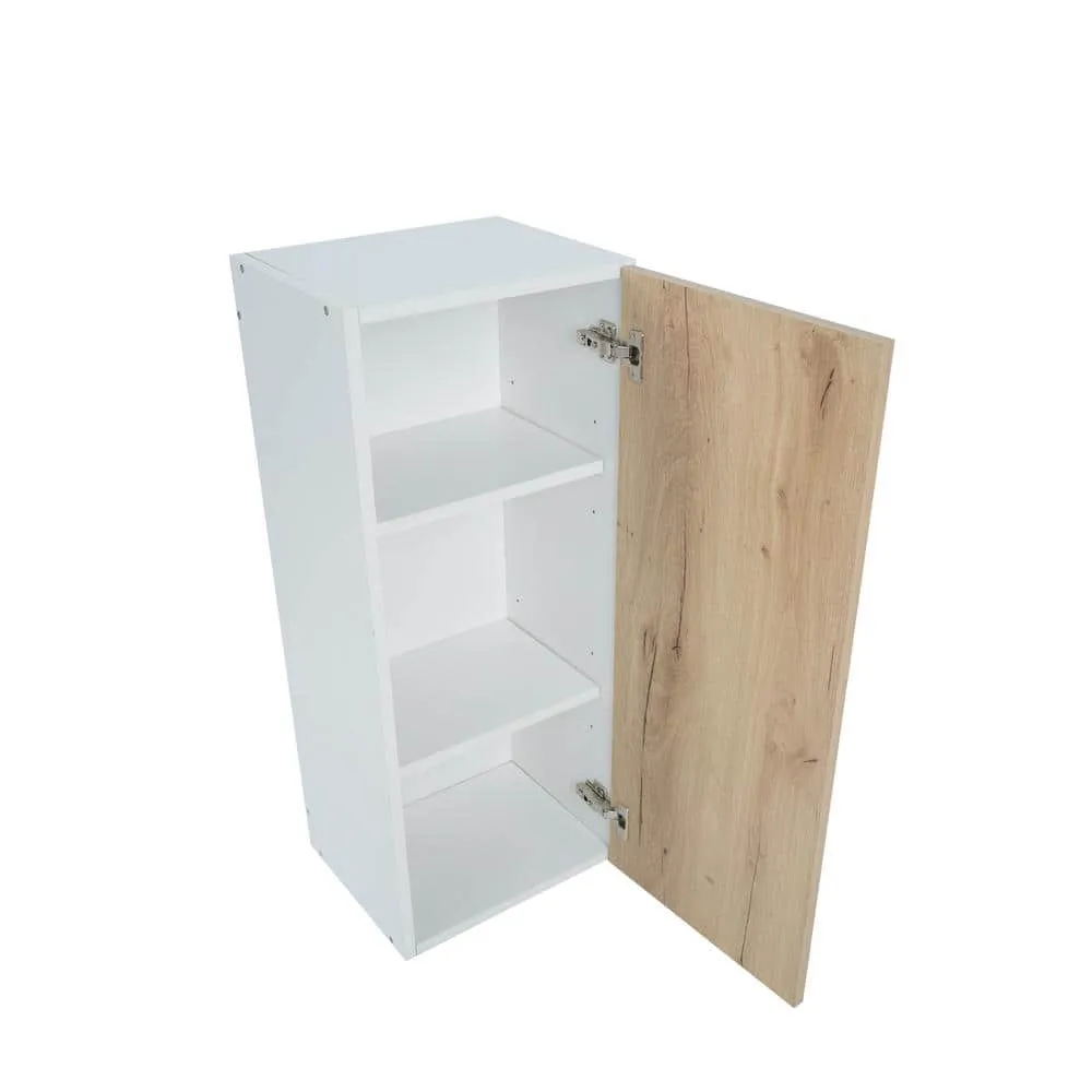 Cambridge Radiance 21 in. W x 12 in. D x 36 in. H Ready to Assemble Slab Wall Kitchen Cabinet in Light Oak, photo 8 of 9