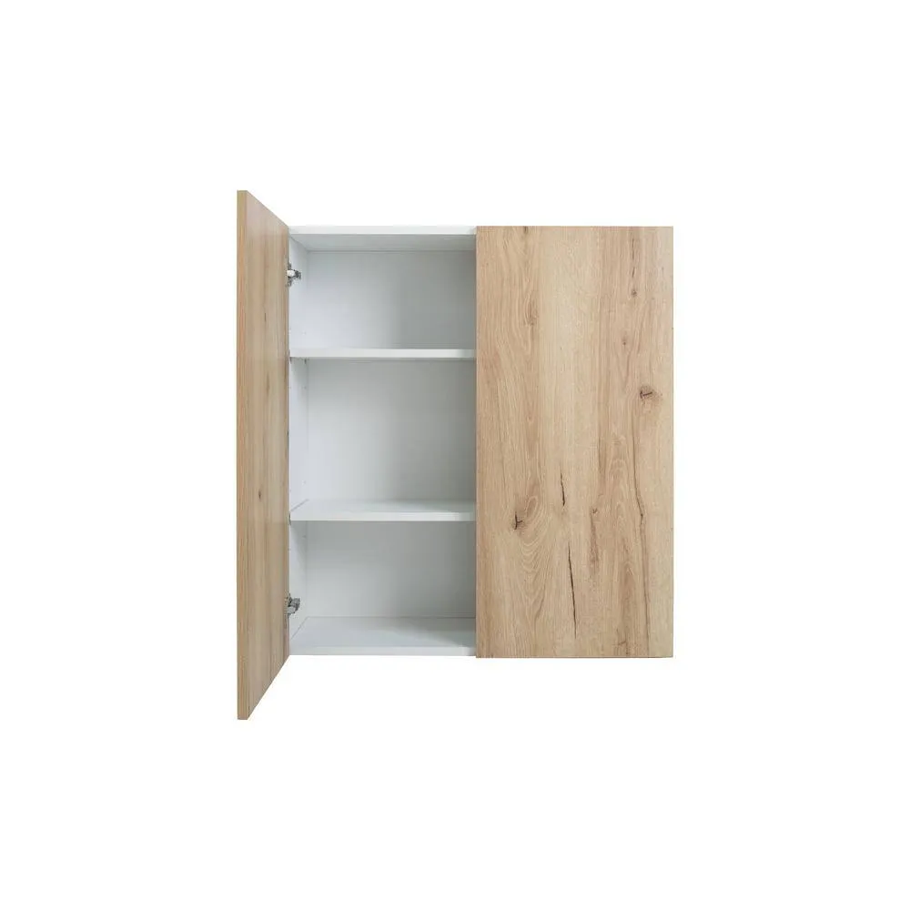Cambridge Radiance 27 in. W x 12 in. D x 36 in. H Ready to Assemble Slab Wall Kitchen Cabinet in Light Oak, photo 6 of 9