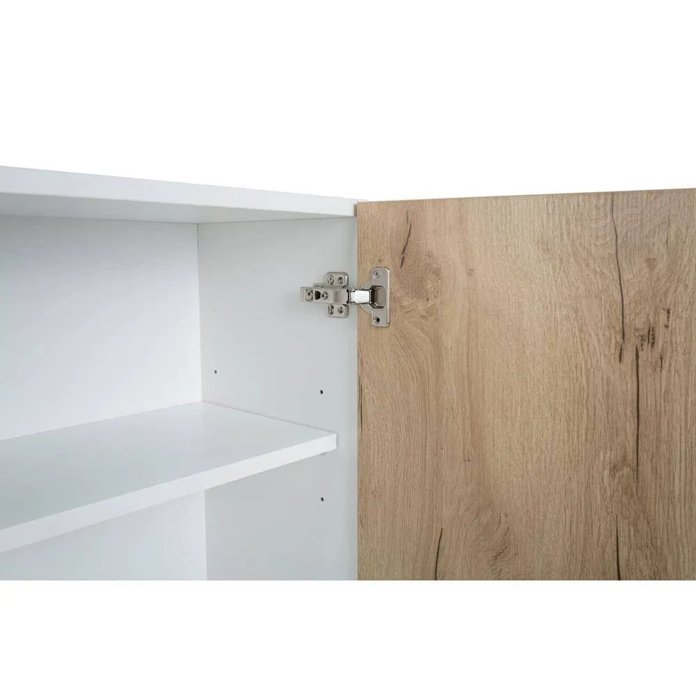 Cambridge Radiance 33 in. W x 12 in. D x 30 in. H Ready to Assemble Slab Wall Kitchen Cabinet in Light Oak, photo 9 of 9