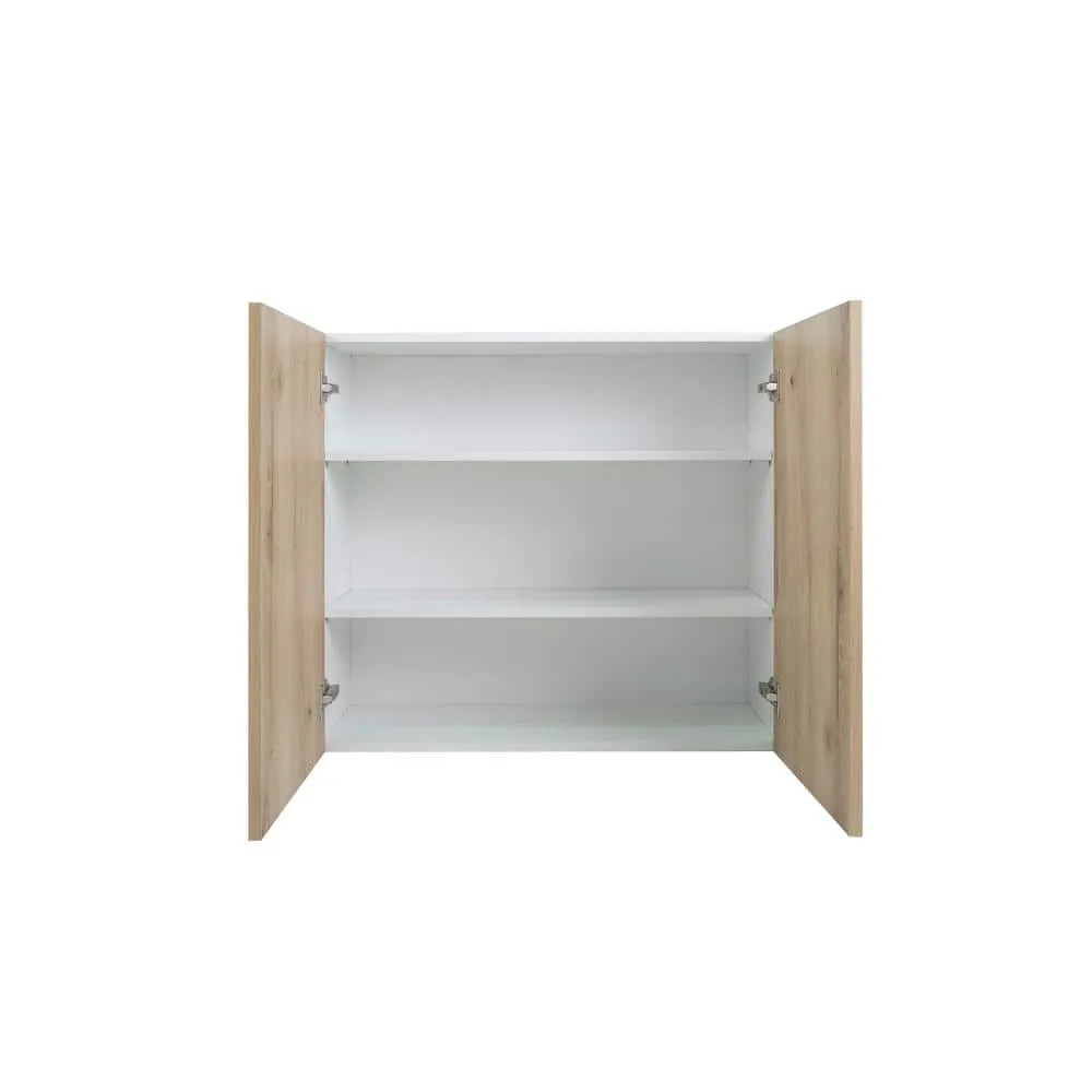 Cambridge Radiance 33 in. W x 12 in. D x 30 in. H Ready to Assemble Slab Wall Kitchen Cabinet in Light Oak, photo 7 of 9