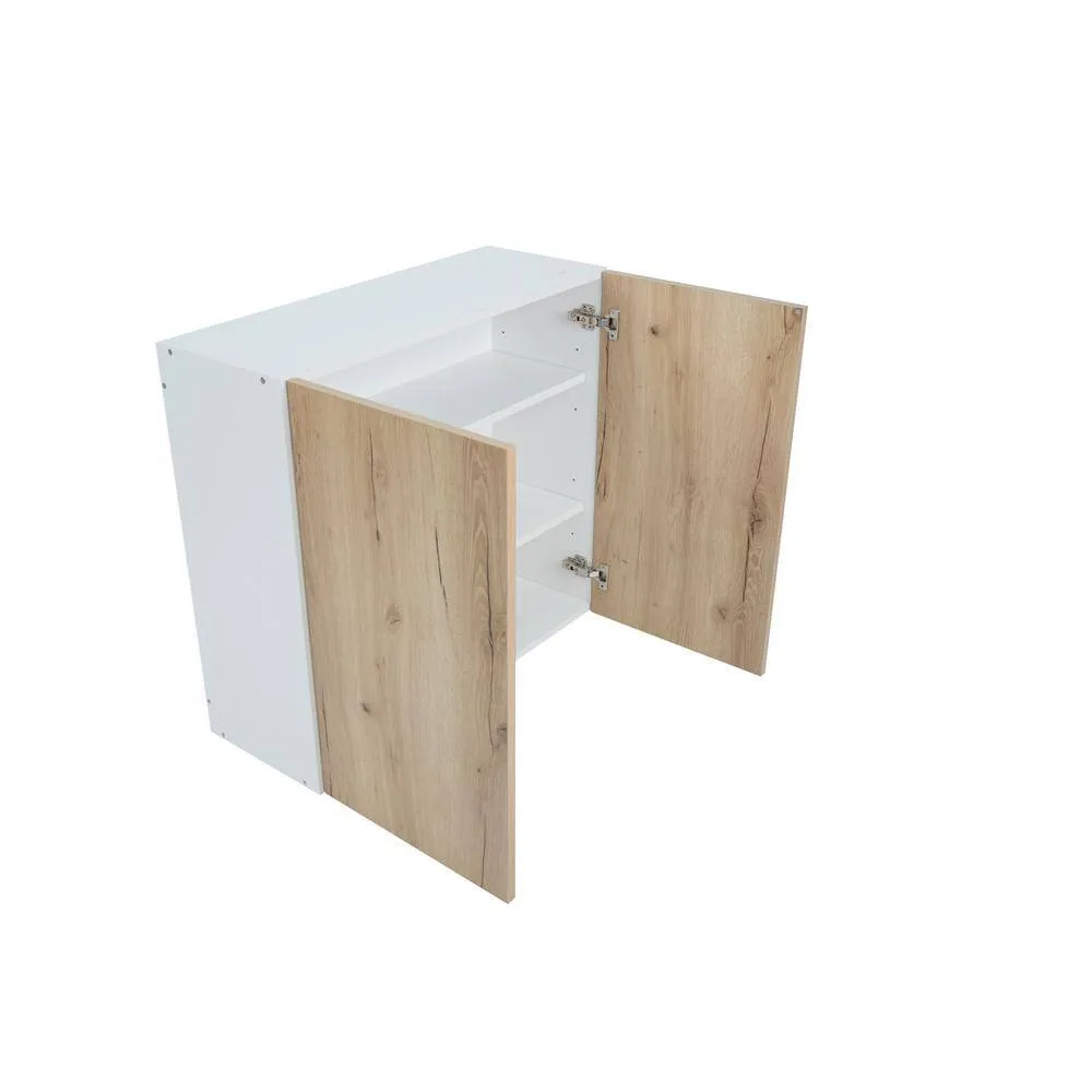 Cambridge Radiance 33 in. W x 12 in. D x 30 in. H Ready to Assemble Slab Wall Kitchen Cabinet in Light Oak, photo 8 of 9