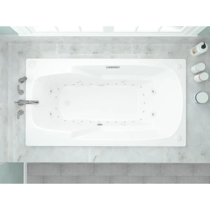 Universal Tubs Coral Diamond Series 5 ft. Left Drain Rectangular Drop-in Whirlpool and Air Bath Tub in White (32 x 59 in.), photo 16 of 20