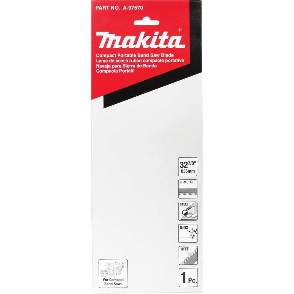 Makita 32-7/8 in. 18 TPI Compact Portable Band Saw Blade, Bi-Metal (For 32-7/8 in. Saws), photo 5 of 6