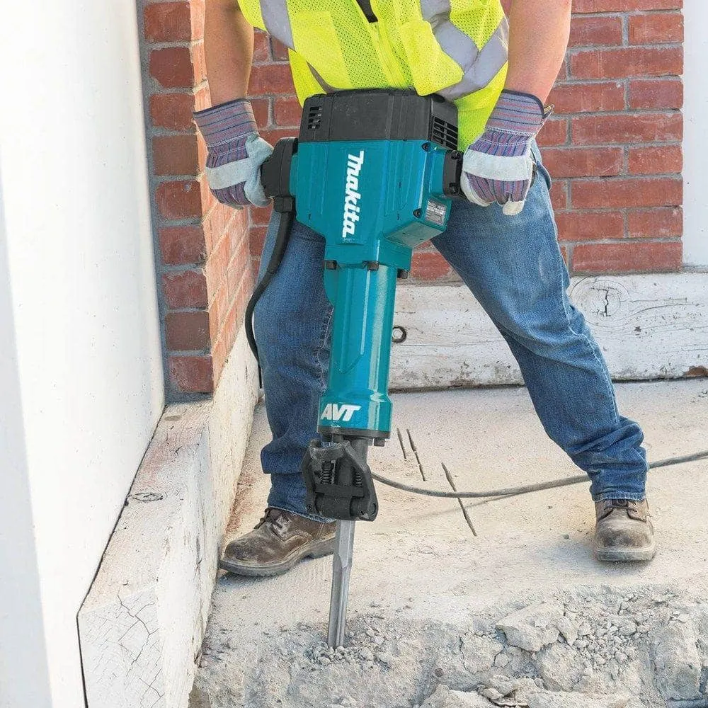 Makita 15 Amp 1-1/8 in. Hex Corded 70 lb. AVT Breaker Hammer with Anti-Vibration Technology, Cart and (4) Bits, photo 9 of 9