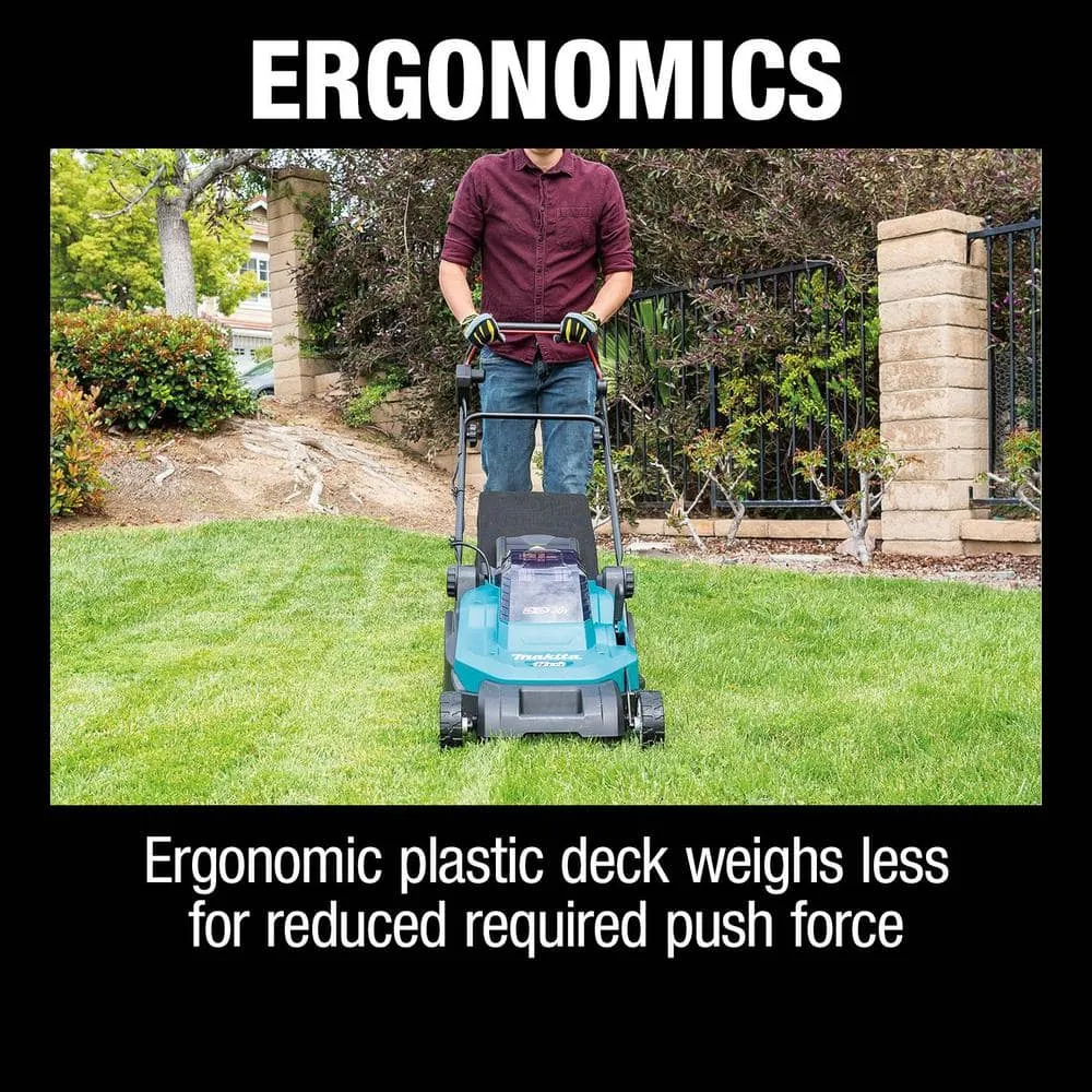 Makita 18V X2 (36V) LXT 17 in. Cordless Residential Lawn Mower Kit (5.0Ah) with bonus 18V LXT Floor Blower, Tool Only, photo 9 of 11