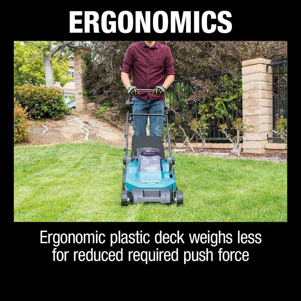 Makita 18V X2 (36V) LXT Cordless 17 in. Residential Lawn Mower Kit (5.0Ah) with 18V LXT Grass Shear, Tool Only, photo 7 of 13