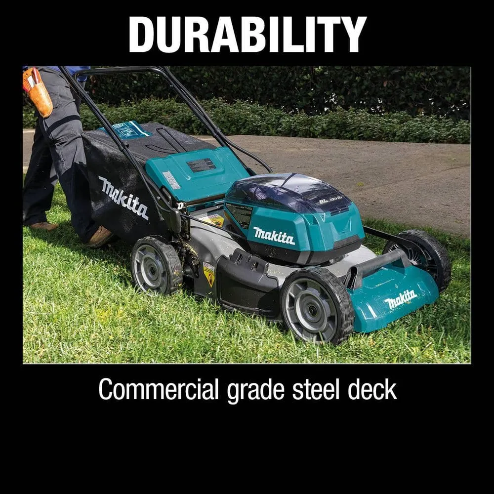 Makita 21 in. 18V X2 (36V) LXT Walk Behind Push Lawn Mower Kit with 4 Batteries (5.0 Ah) with 18V X2 (36V) LXT Blower, photo 8 of 14