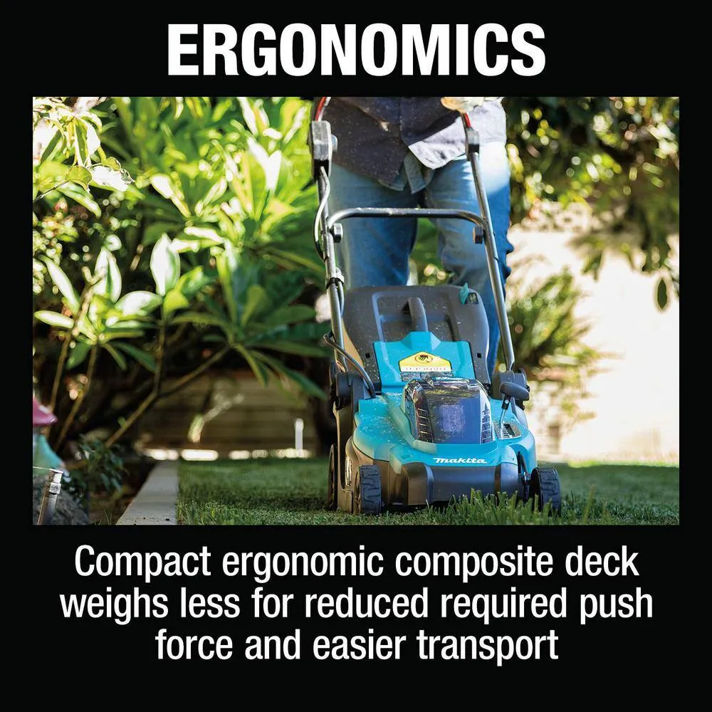 Makita 13 in. 18V LXT Lithium-Ion Cordless Walk Behind Push Lawn Mower Kit (4.0Ah), photo 7 of 10