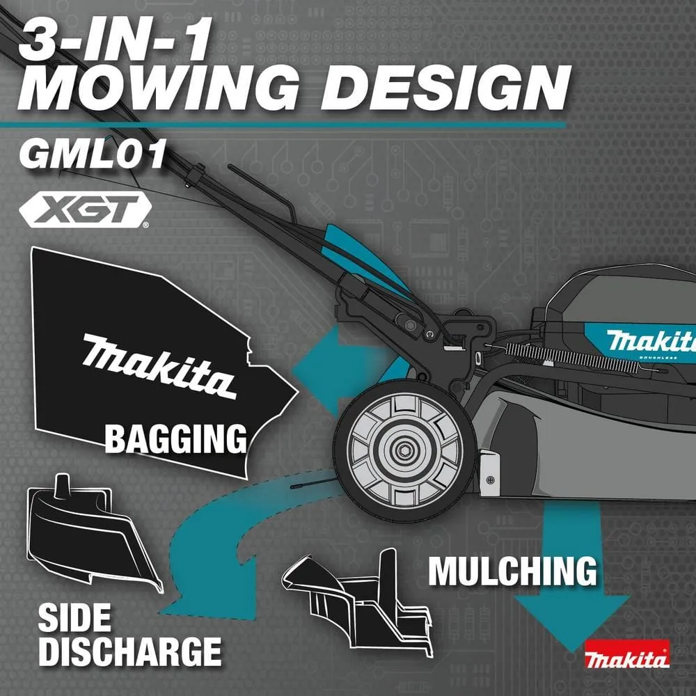 Makita 40V max XGT Brushless Cordless 21 in. Walk Behind Self-Propelled Commercial Lawn Mower Kit (8.0Ah), photo 8 of 15