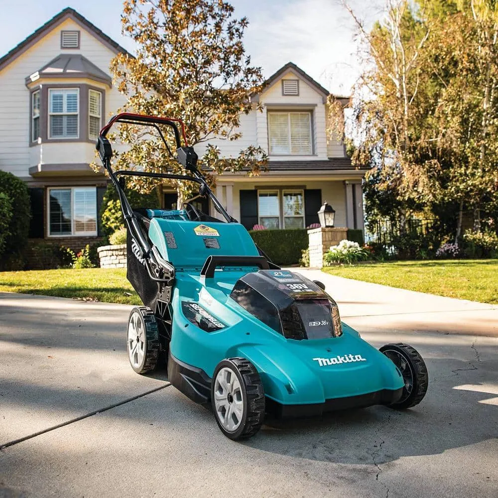 Makita 18V X2 (36V) LXT Lithium-Ion Cordless 21 in. Walk Behind Self-Propelled Lawn Mower Kit w/4 Batteries (5.0Ah), photo 4 of 14