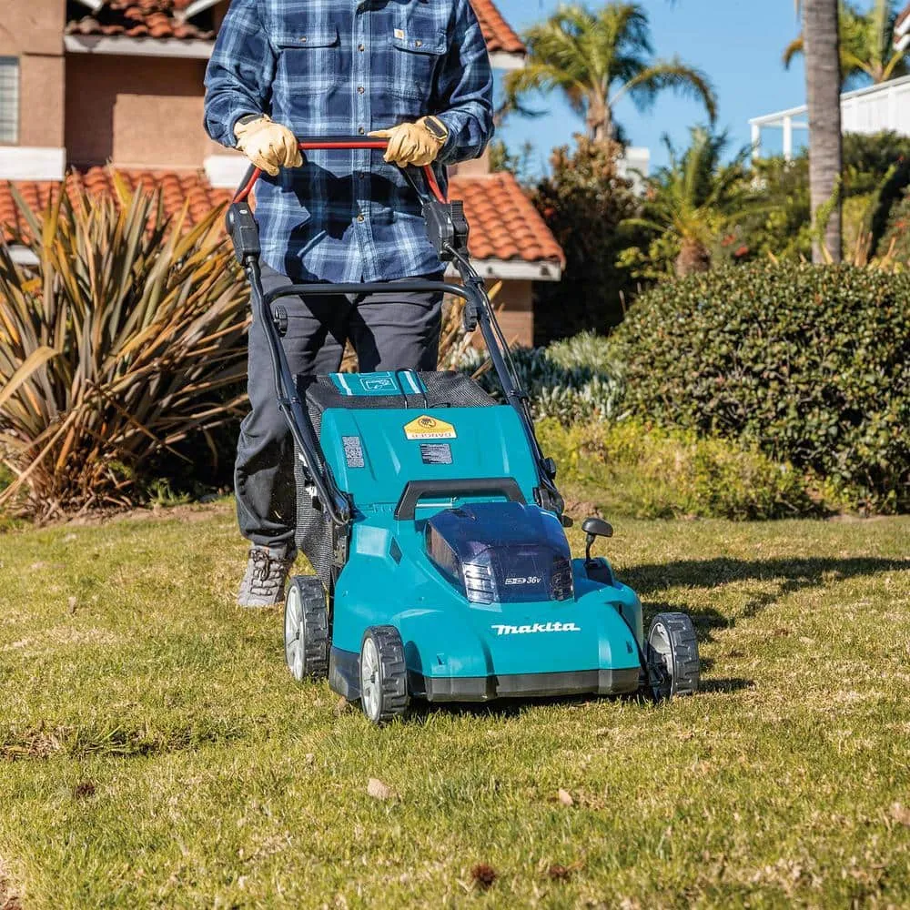 Makita 18V X2 (36V) LXT Lithium-Ion Cordless 19 in. Walk Behind Self-Propelled Lawn Mower Kit w/4 batteries (5.0Ah), photo 6 of 8