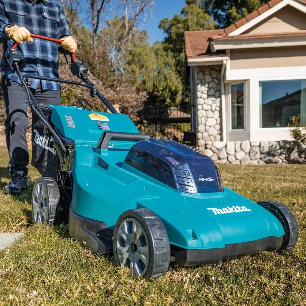 Makita 18V X2 (36V) LXT Lithium-Ion Cordless 19 in. Walk Behind Self-Propelled Lawn Mower Kit w/4 batteries (5.0Ah), photo 7 of 8