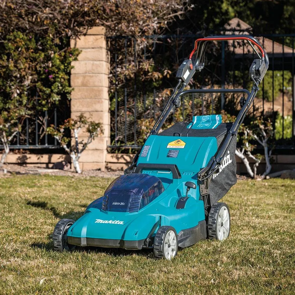Makita 18V X2 (36V) LXT Lithium-Ion Cordless 19 in. Walk Behind Self-Propelled Lawn Mower Kit w/4 batteries (5.0Ah), photo 4 of 8