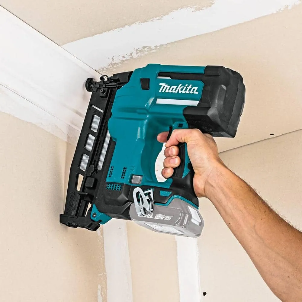 Makita 18V LXT Lithium-Ion 16-Gauge Cordless 2-1/2 in. Straight Finish Nailer (Tool Only), photo 5 of 15