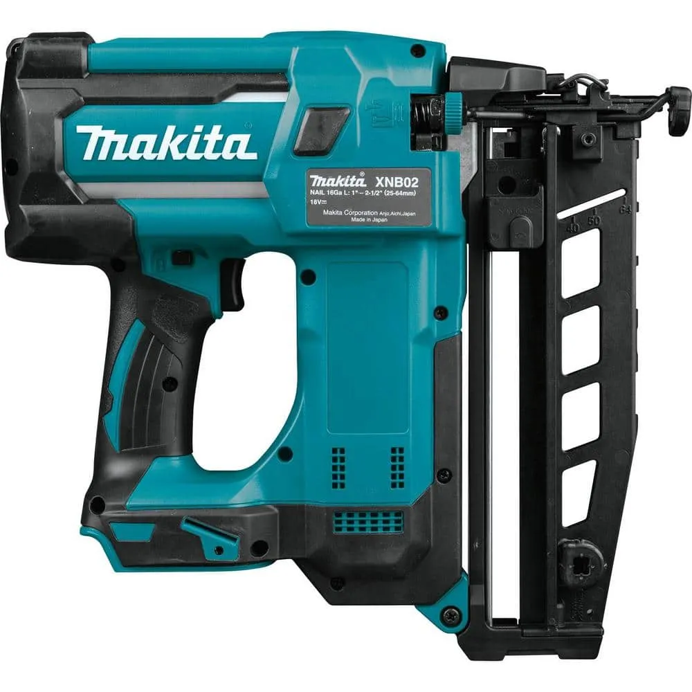 Makita 18V LXT Lithium-Ion 16-Gauge Cordless 2-1/2 in. Straight Finish Nailer (Tool Only), photo 6 of 15