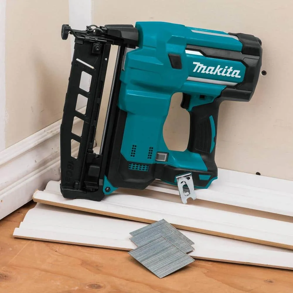 Makita 18V LXT Lithium-Ion 16-Gauge Cordless 2-1/2 in. Straight Finish Nailer (Tool Only), photo 4 of 15