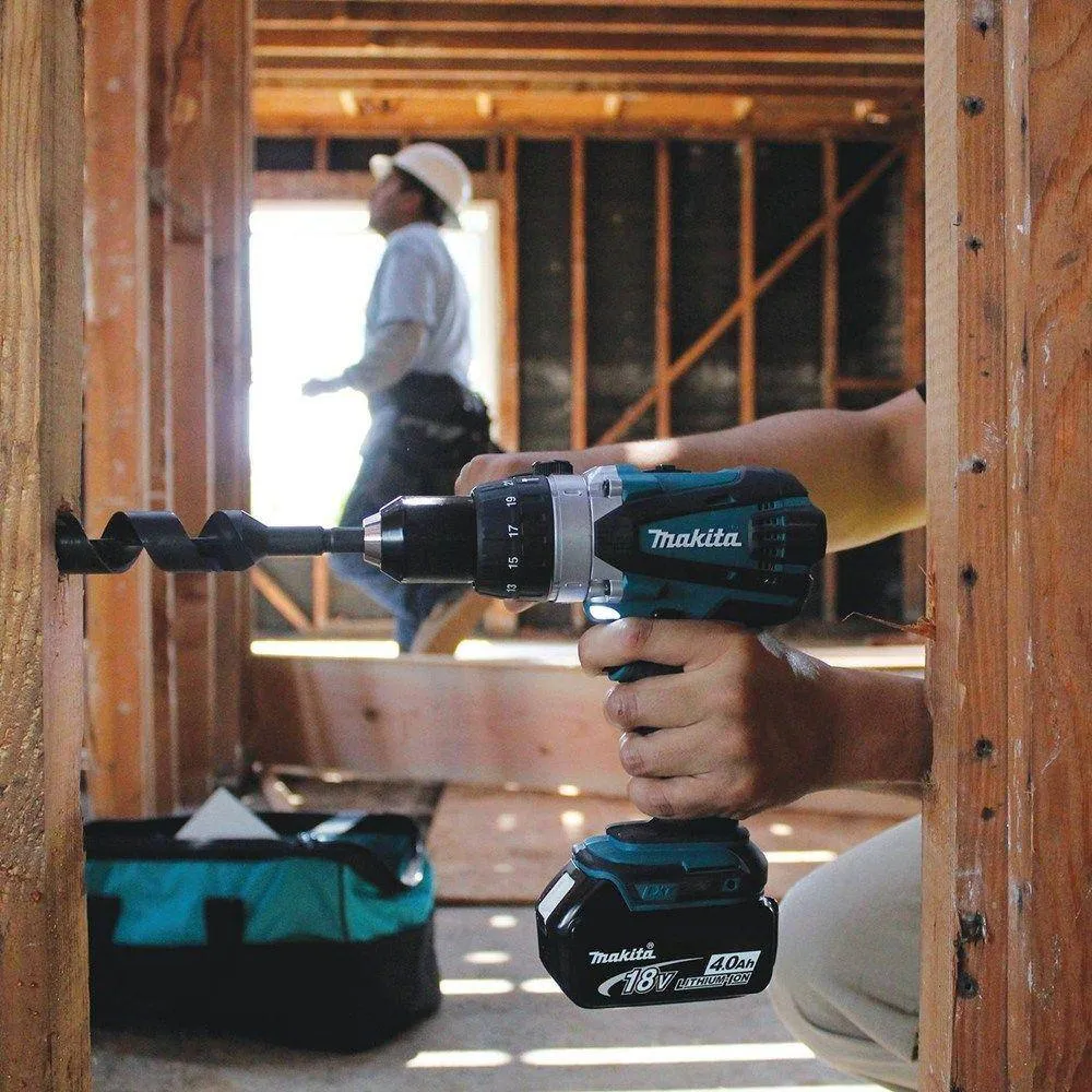 Makita 18V LXT Lithium‑Ion 1/2 in. Cordless Hammer Driver‑Drill Kit with (2) 4.0Ah Batteries, Charger and Case, photo 4 of 8