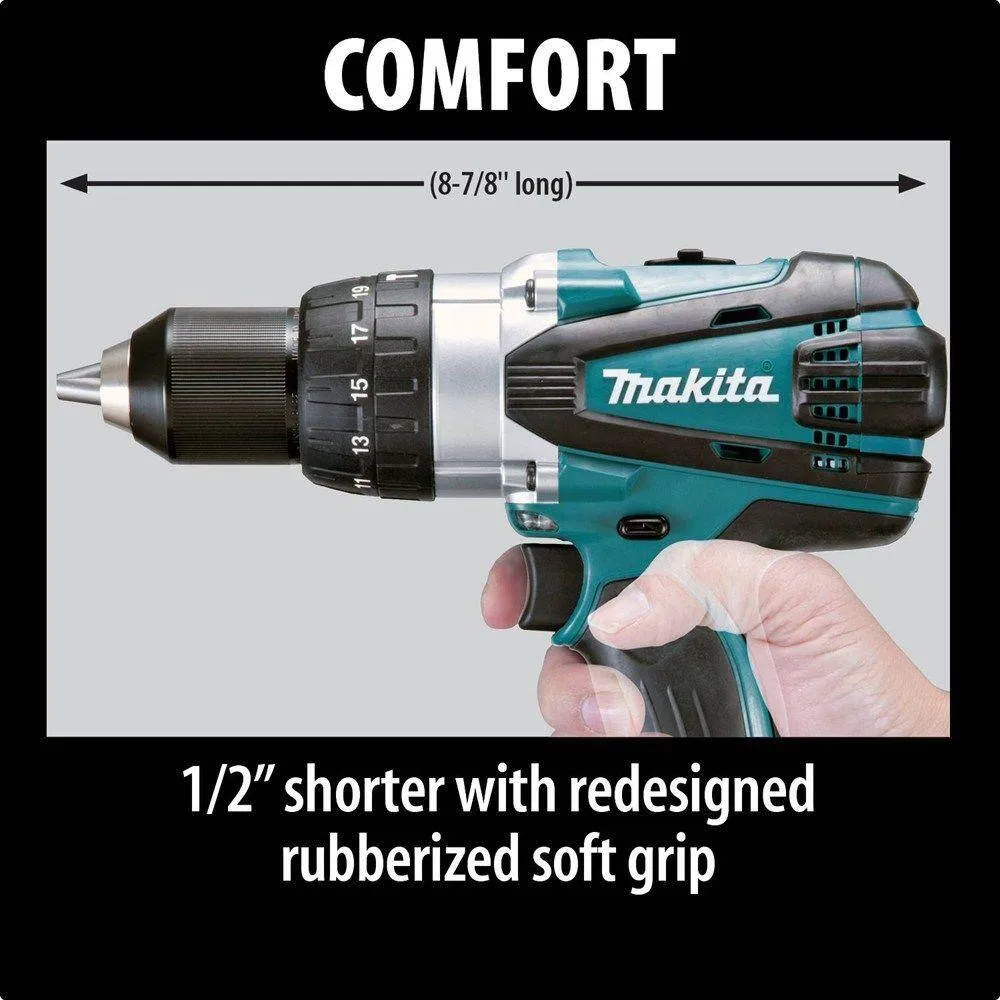 Makita 18V LXT Lithium‑Ion 1/2 in. Cordless Hammer Driver‑Drill Kit with (2) 4.0Ah Batteries, Charger and Case, photo 7 of 8