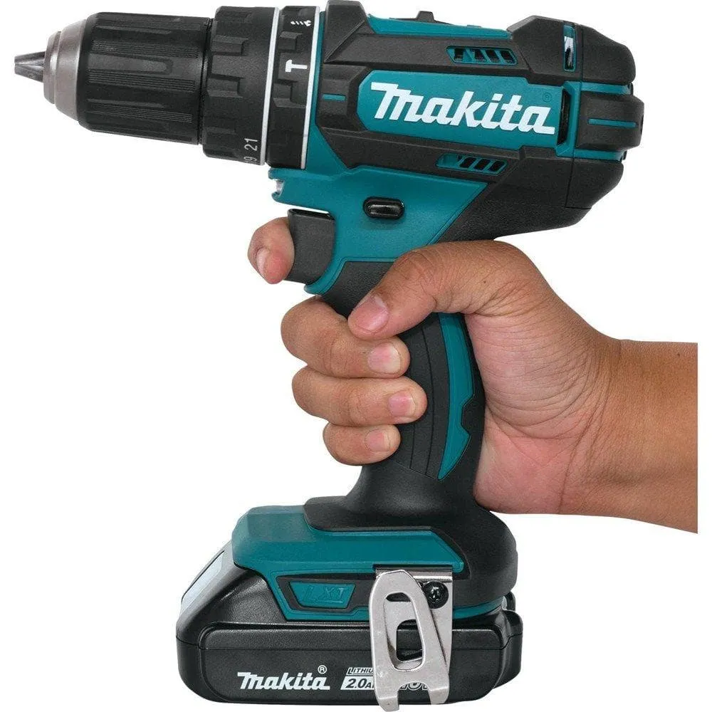 Makita 18V LXT Lithium‑Ion 1/2 in. Compact Cordless Hammer Driver‑Drill Kit with (2) 2.0Ah Batteries, Rapid Charger and Hard Case, photo 5 of 8