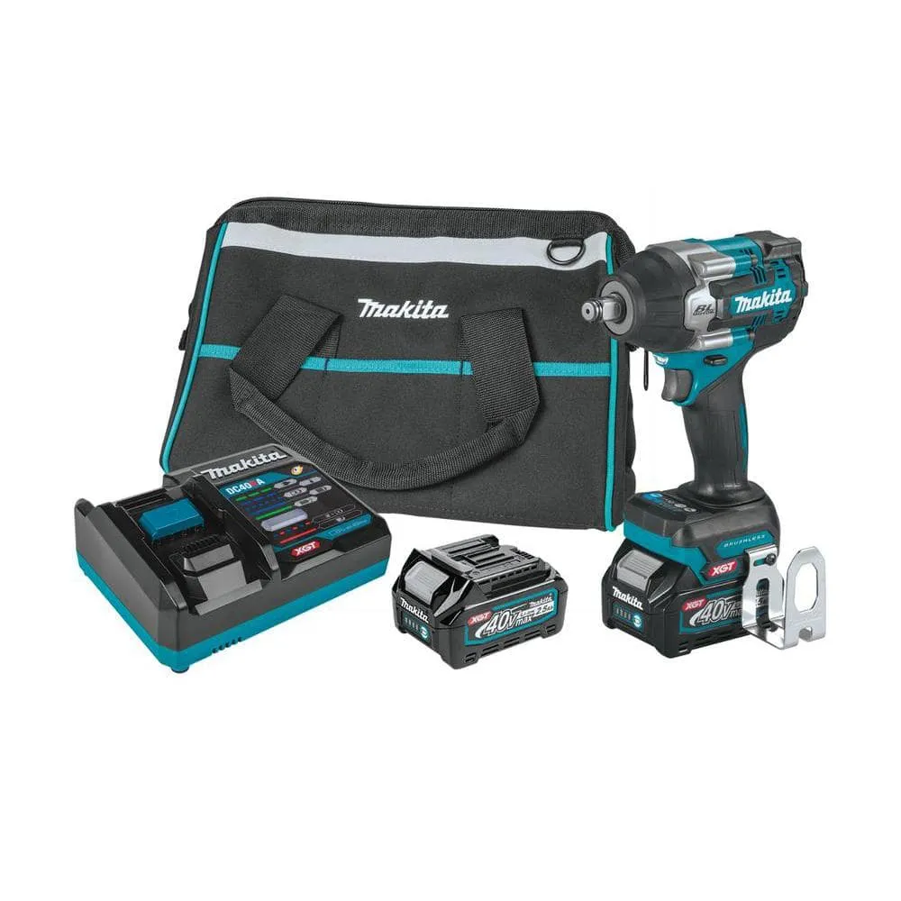 Makita 40V max XGT Brushless Cordless 4-Speed Mid-Torque 1/2 in. Impact Wrench KIt w/Friction Ring Anvil, 2.5Ah, photo 13 of 14