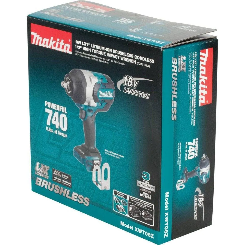 Makita 18V LXT Lithium-Ion Brushless Cordless High Torque 1/2 in. 3-Speed Drive Impact Wrench (Tool-Only), photo 8 of 12
