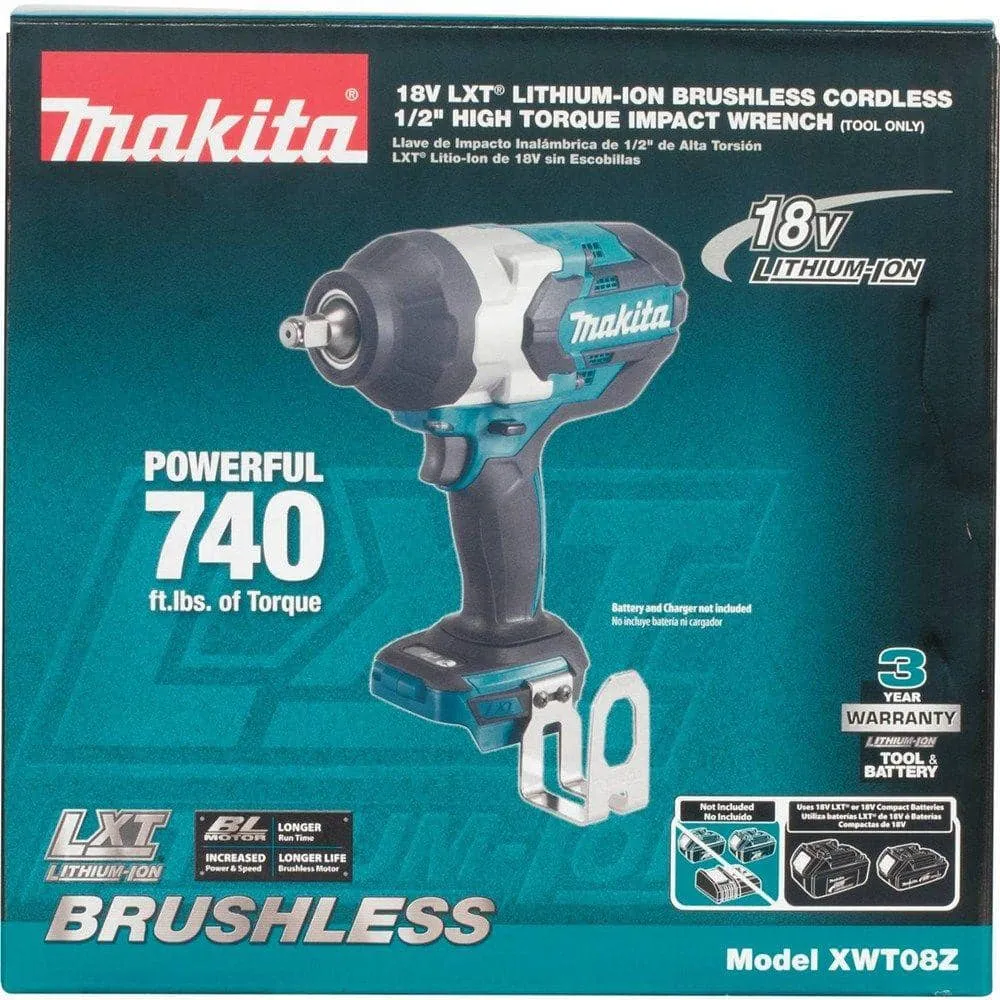 Makita 18V LXT Lithium-Ion Brushless Cordless High Torque 1/2 in. 3-Speed Drive Impact Wrench (Tool-Only), photo 9 of 12