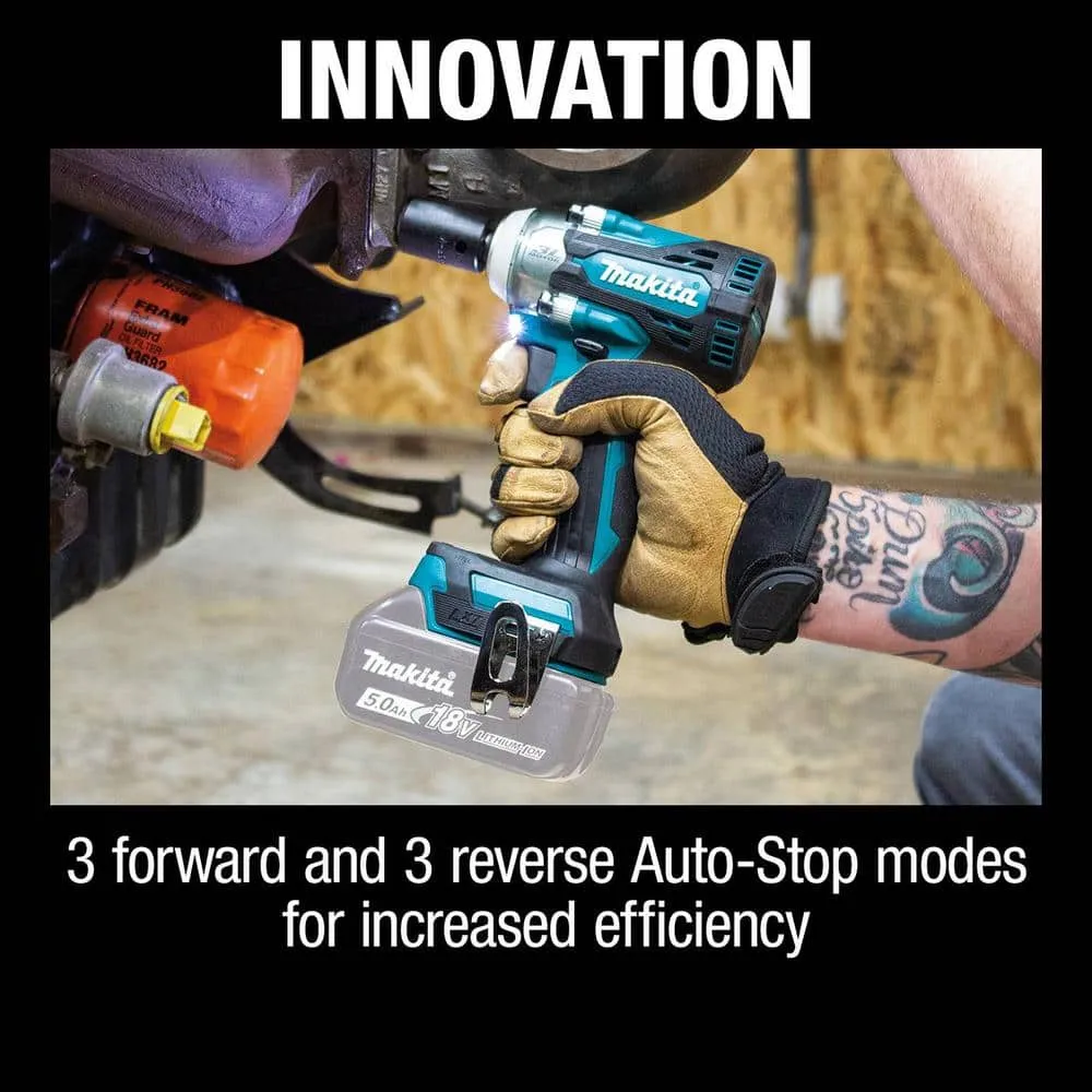 Makita 18V LXT Lithium-Ion Brushless Cordless 4-Speed 1/2 in. Impact Wrench with Detent Anvil (Tool-Only), photo 5 of 8