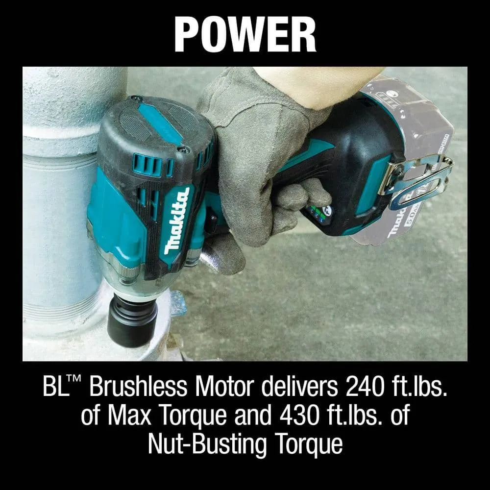Makita 18V LXT Lithium-Ion Brushless Cordless 4-Speed 1/2 in. Impact Wrench with Detent Anvil (Tool-Only), photo 6 of 8