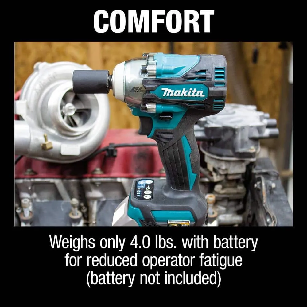 Makita 18V LXT Lithium-Ion Brushless Cordless 4-Speed 1/2 in. Impact Wrench with Detent Anvil (Tool-Only), photo 3 of 8