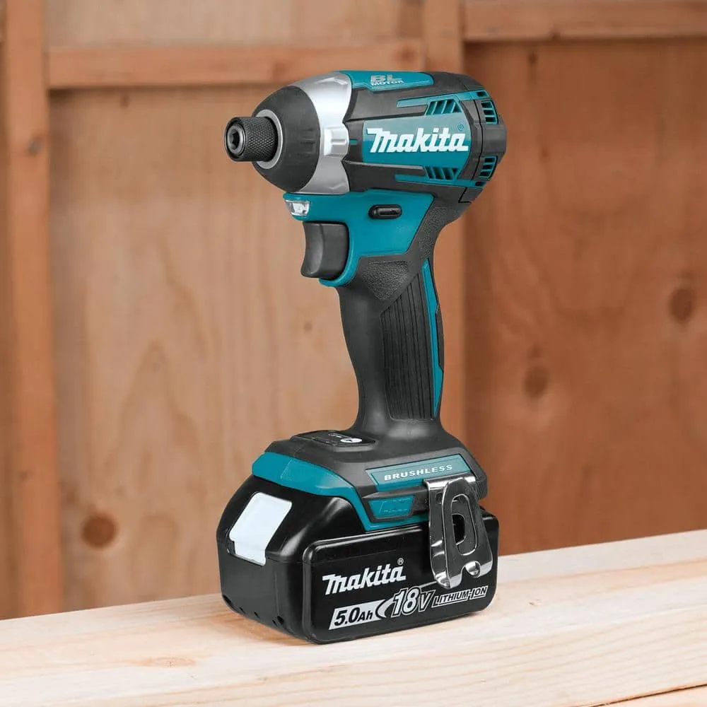 Makita 18V LXT Lithium-Ion Brushless Cordless Combo Kit (Hammer Drill/ Impact Driver/ Circular Saw/ Flashlight) 5.0Ah, photo 5 of 13