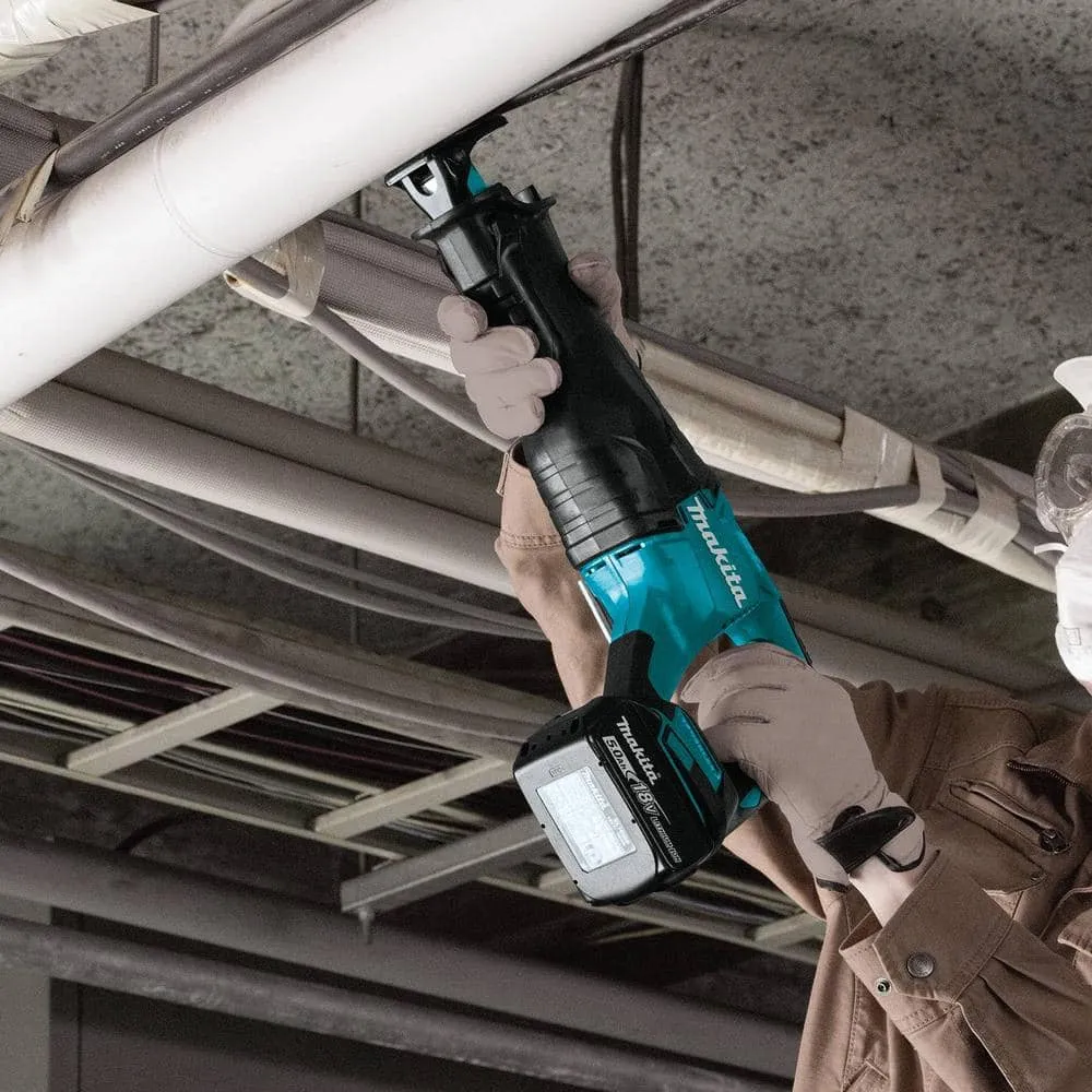 Makita 18V 5.0 Ah LXT Lithium-Ion Brushless Cordless Combo Kit (Hammer Drill/Impact Driver/Recipro Saw/Flashlight), photo 5 of 14