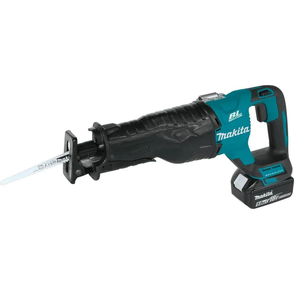 Makita 18V 5.0 Ah LXT Lithium-Ion Brushless Cordless Combo Kit (Hammer Drill/Impact Driver/Recipro Saw/Flashlight), photo 7 of 14