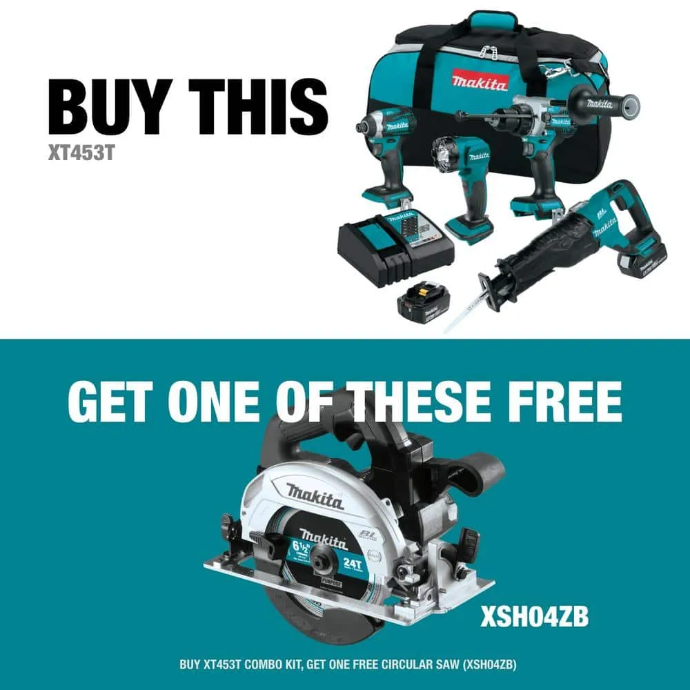 Makita 18V 5.0 Ah LXT Lithium-Ion Brushless Cordless Combo Kit (Hammer Drill/Impact Driver/Recipro Saw/Flashlight), photo 2 of 14